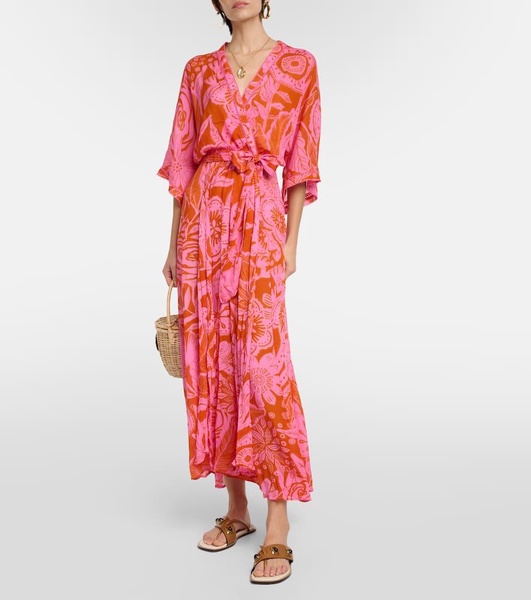 Adha floral wrap dress