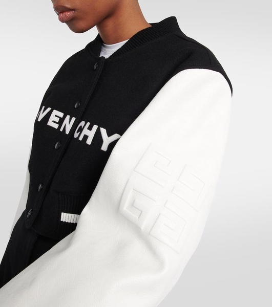 Logo cropped varsity jacket