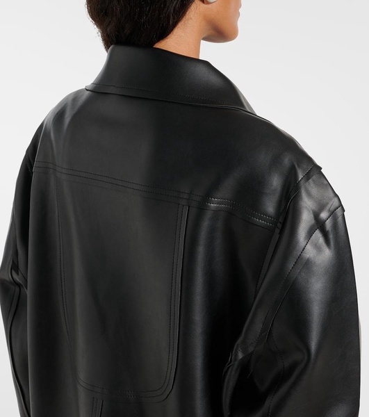 Oversized faux leather jacket