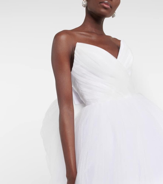 Bridal Greta off-shoulder silk gown