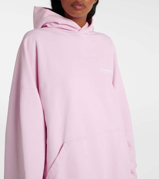 Oversized cotton jersey hoodie