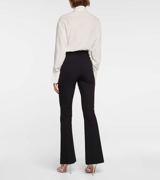 Hibiscus high-rise flared pants