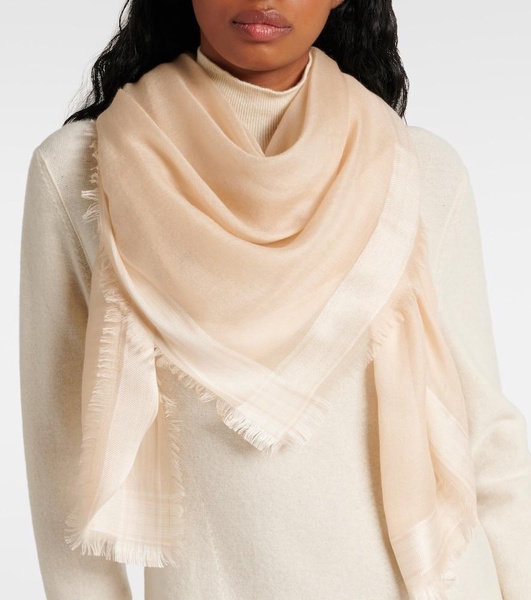 Silk and cashmere scarf