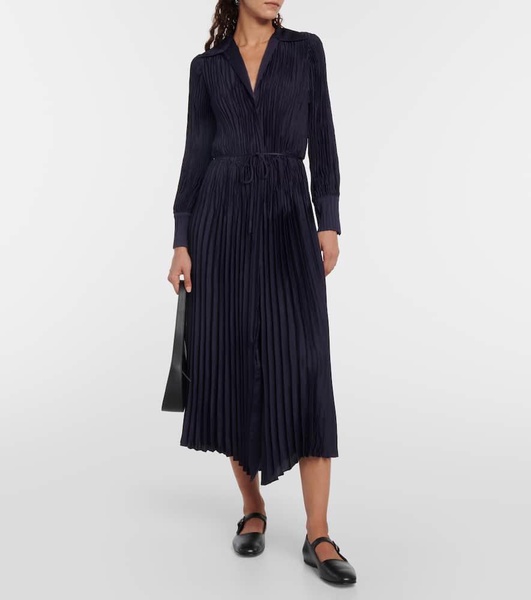 Pleated midi dress