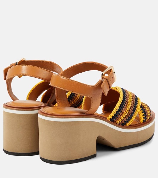 Carya crochet platform sandals