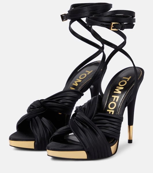 Satin platform sandals