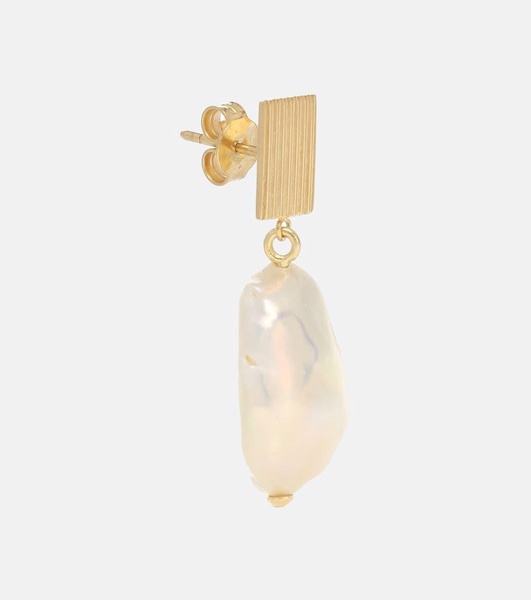 Barroco 9kt gold and pearl earrings