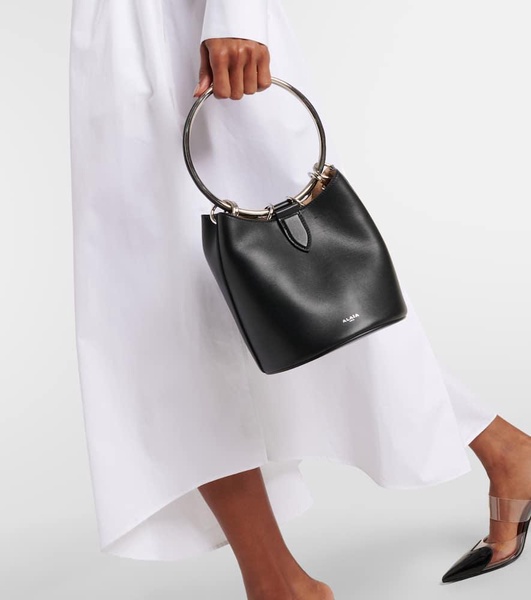 Ring Medium leather bucket bag