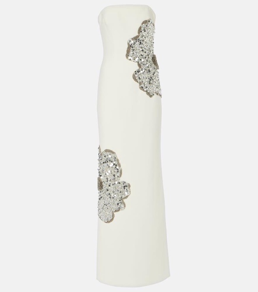 Layana strapless embellished gown