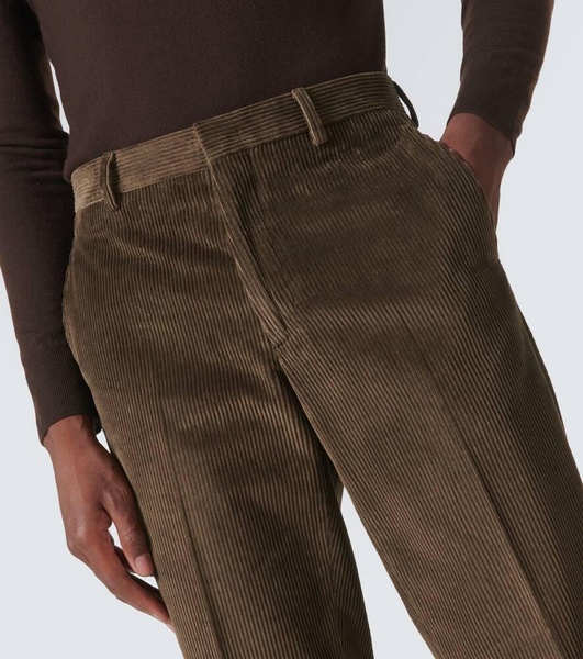 Cotton corduroy straight pants