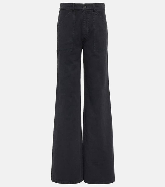 Quentin twill wide-leg pants