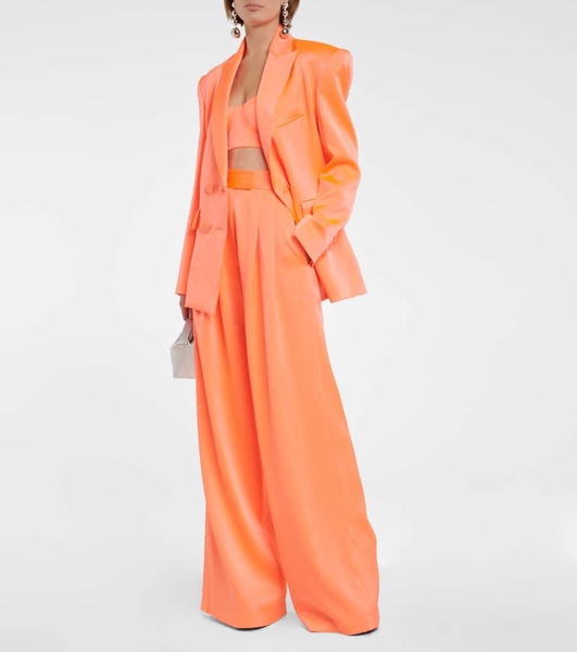 Patton wide-leg crepe satin pants