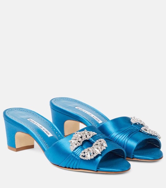 Prinap 50 embellished satin mules