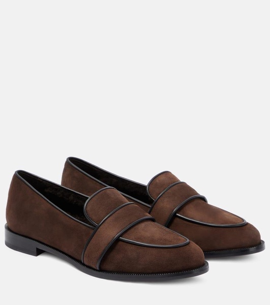 Martin shearling-lined suede loafers