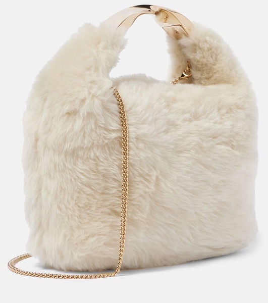 Twist Mini shearling tote bag