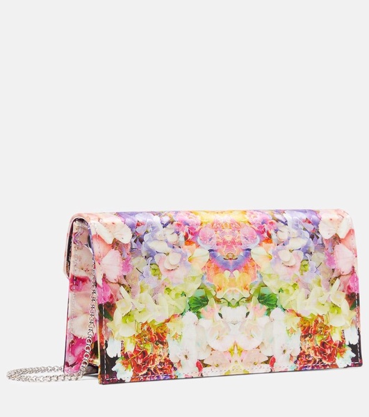 Loubi54 floral satin clutch