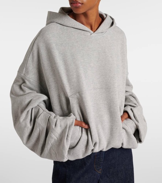 Oversized cotton jersey hoodie