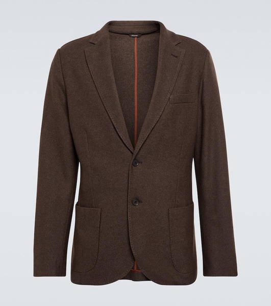 2B cashmere and silk piqué blazer