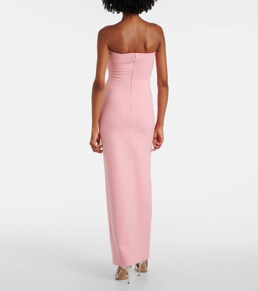 Bysha strapless crêpe gown