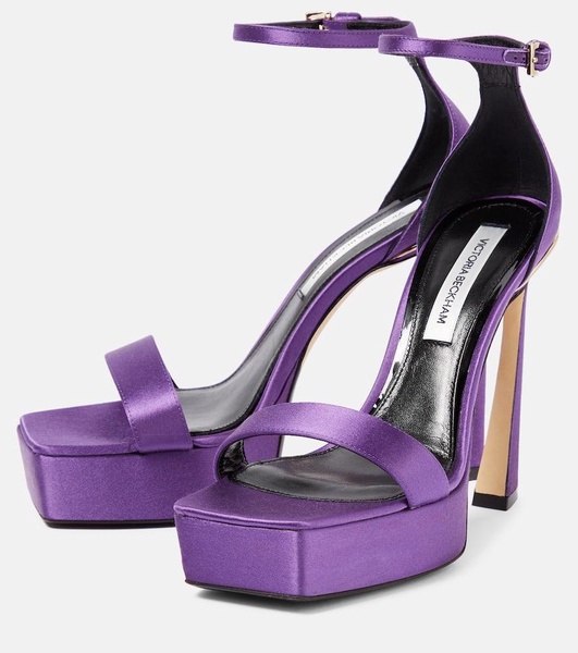 Satin platform sandals