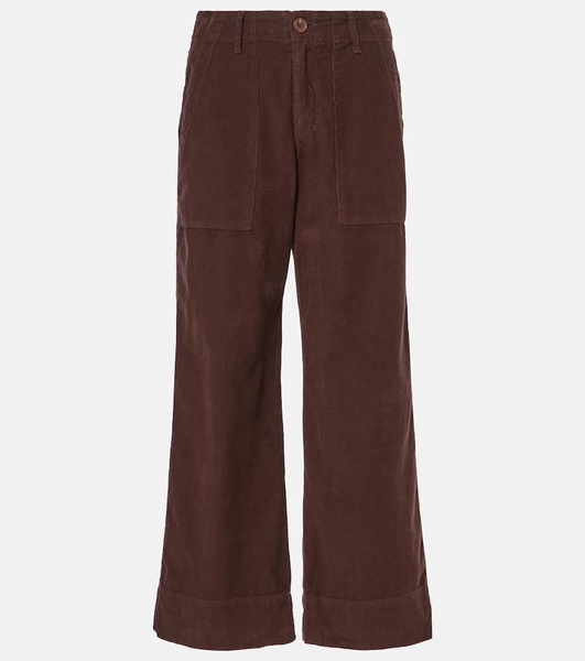 Vera cropped corduroy wide-leg pants