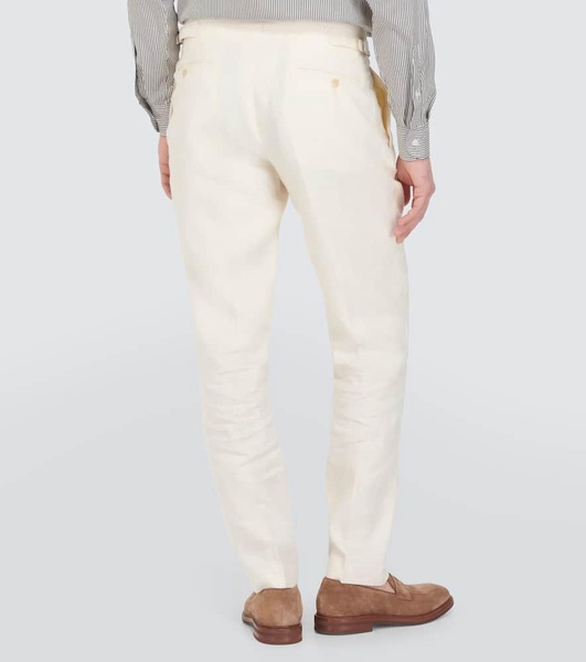 Linen straight pants