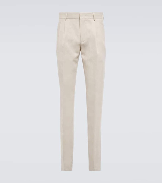 Linen slim pants