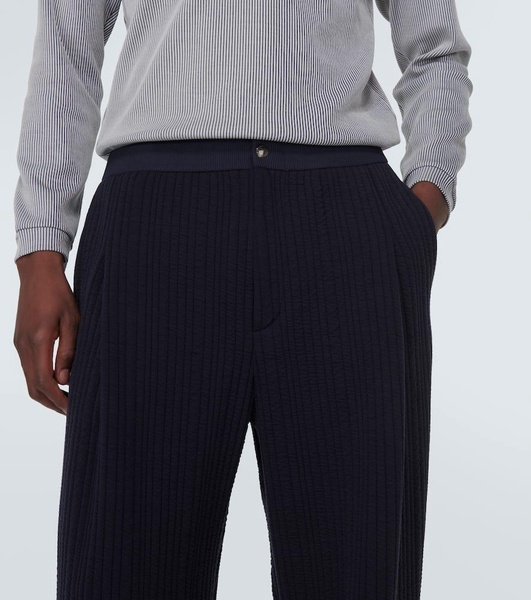 Mid-rise straight pants