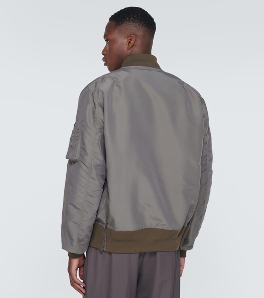 Technical twill bomber jacket 