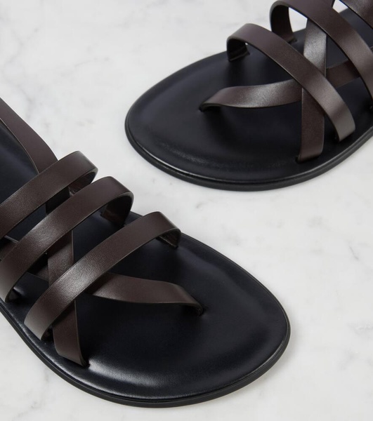 Line leather sandals