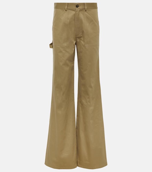 Quentin high-rise cotton flared pants