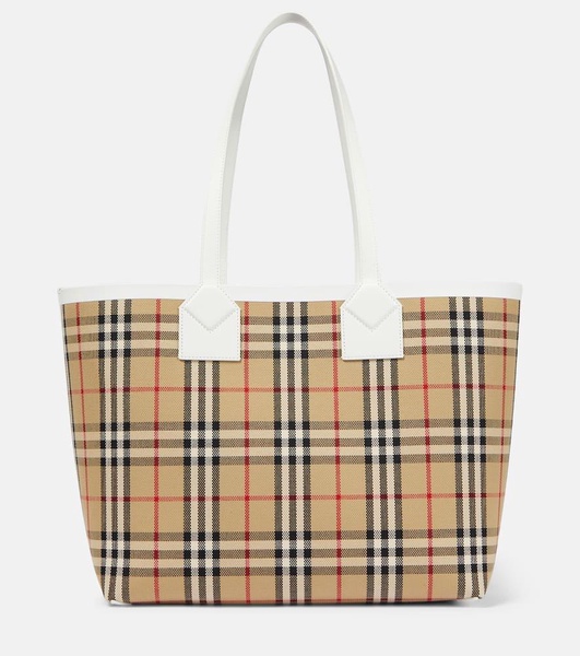 London Medium Burberry Check canvas tote bag