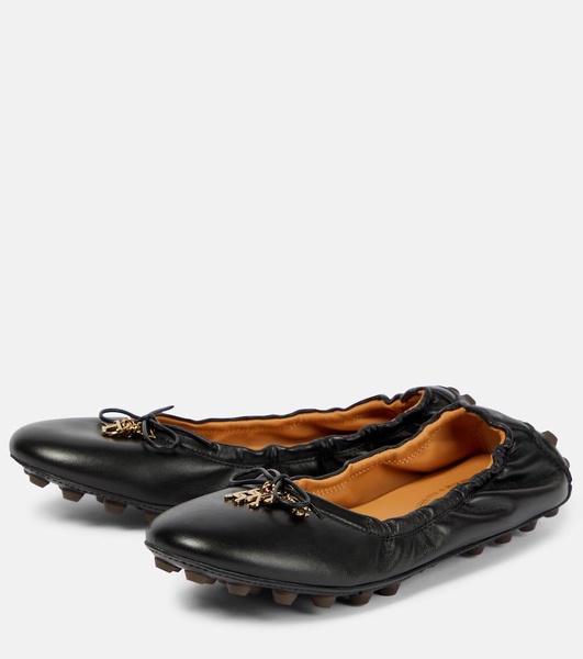 Gommino leather ballet flats