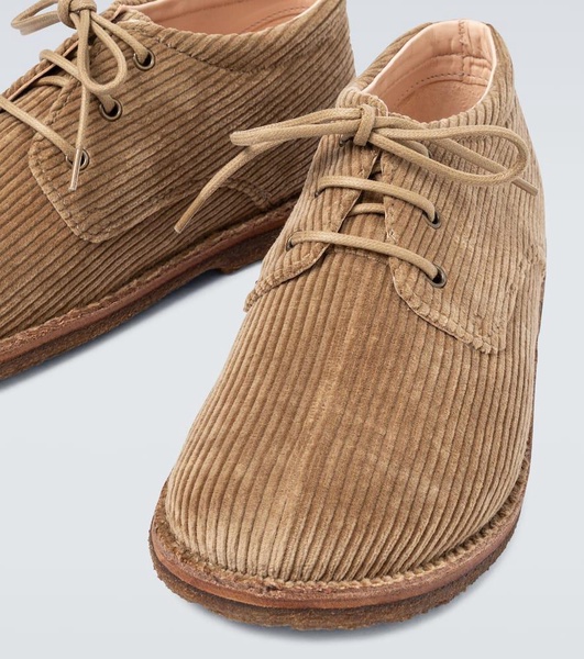 Corduroy derby shoes