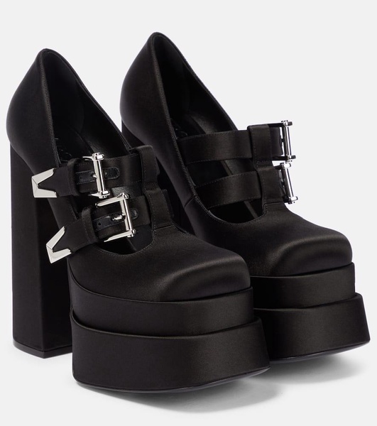 Medusa Aevitas satin platform pumps