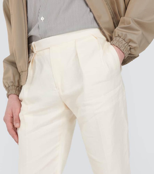 Linen straight pants