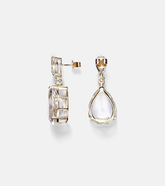 Sophia 14kt gold earrings with topaz and diamonds