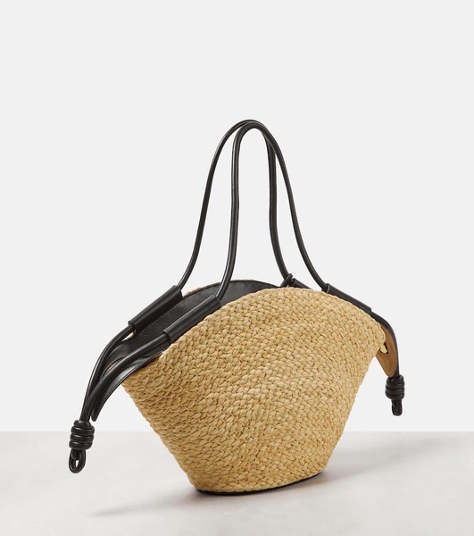 Paseo Small raffia basket bag