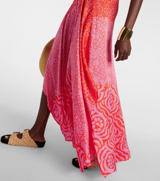 Mabelle printed front-slit maxi dress