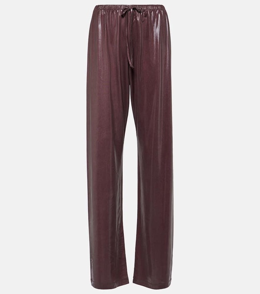 High-rise wide-leg pants