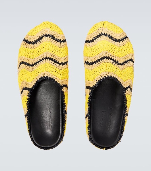 x No Vacancy Inn woven mules