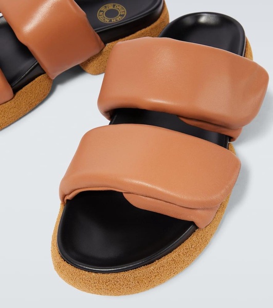 Leather platform sandals