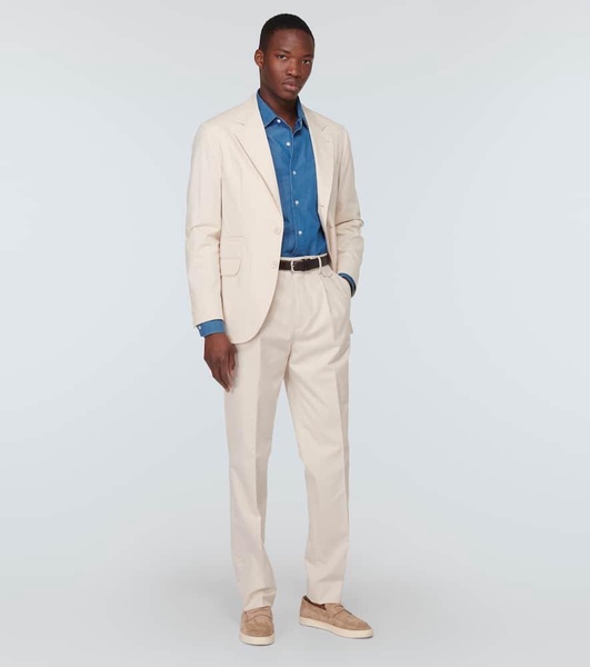 Cotton and cashmere-blend suit