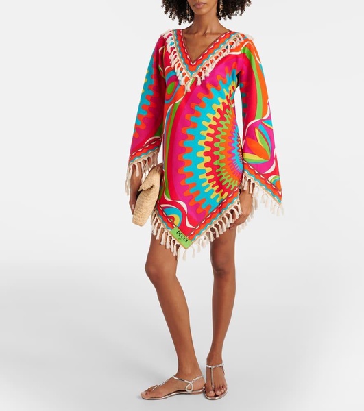 Bersaglio fringed cotton kaftan