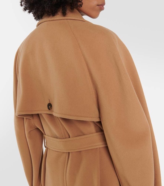 Double-breasted wool coat