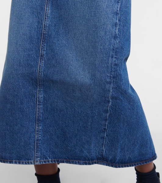 Peri denim maxi skirt