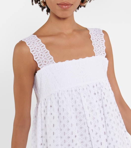 Cotton broderie anglaise minidress