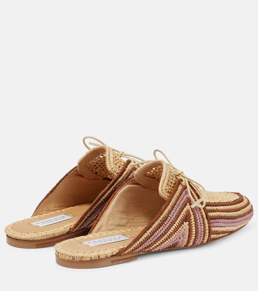 Harriet raffia mules