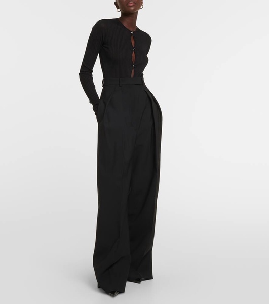 Gessati wide-leg wool pants 