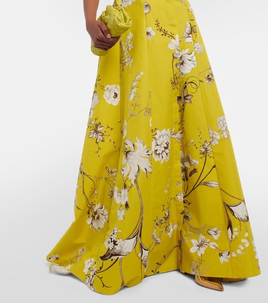 Ilana floral cotton faille gown